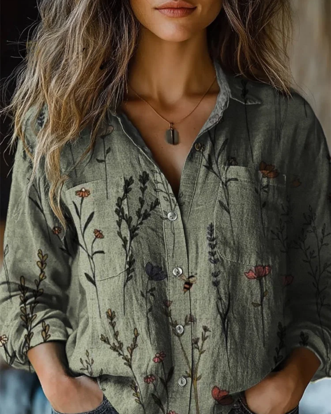 Georgeena | Vintage Cotton Long Sleeve Shirt