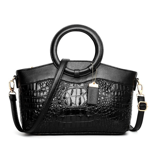 Oriana - Retro Gradient Crocodile Handbag